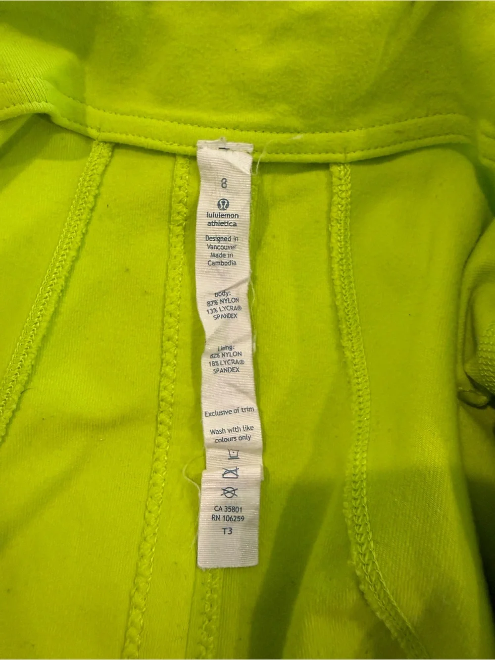 lululemon athletica lightweight lime